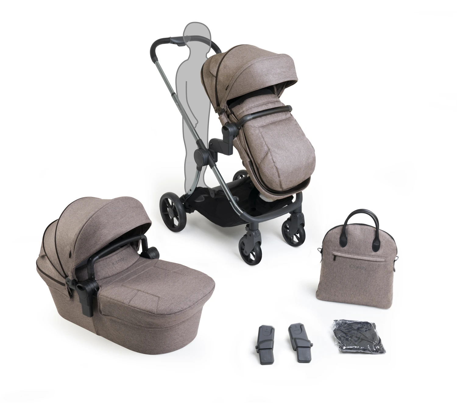 ICandy Lime Lifestyle (Cloud Z2) Travel System Summer Bundle With ISOFIX Base - Taupe 6 ICandy Lime Lifestyle (Cloud Z2) Travel System Summer Bundle With ISOFIX Base - Taupe - Image 4