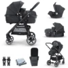 Mini Uno Toura Car Seat Travel System - Black Herringbone
