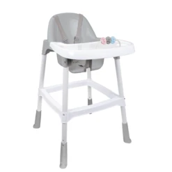 Dolu Compact Baby Toddler Highchair With Toys - Grey