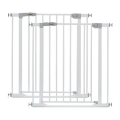 Hauck Clear Step Flat Baby Safety Gate (75cm - 80cm) (Pack Of 2) - White