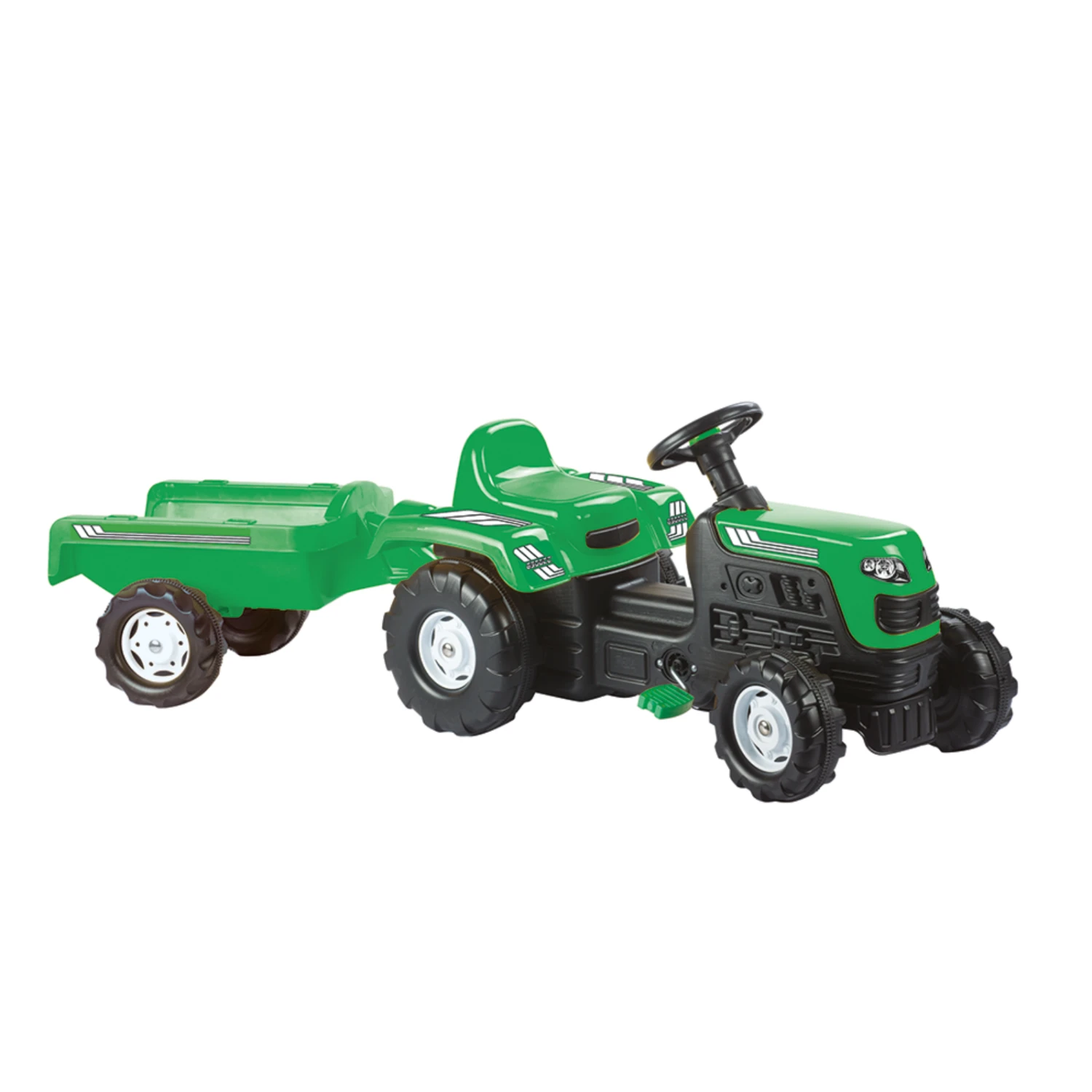 Dolu Ride-on Large Pedal Tractor With Trailer - Green (3 - 5 Years) 3 Dolu Ride-on Large Pedal Tractor With Trailer - Green (3 - 5 Years)