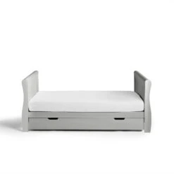 Puggle Prestbury Classic Deluxe Sleigh 6pc Nursery Furniture Set With Drawer & Essential Spring Mattress - Grey -Best Baby Sale Store 10PrestburyClassicCot WithDrawer ToddlerBed Copy