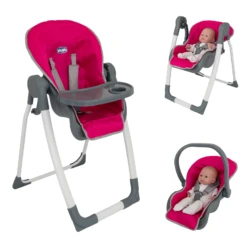 Chicco Junior 3in1 Feed N Play Highchair - Pink (3 - 6 Years)