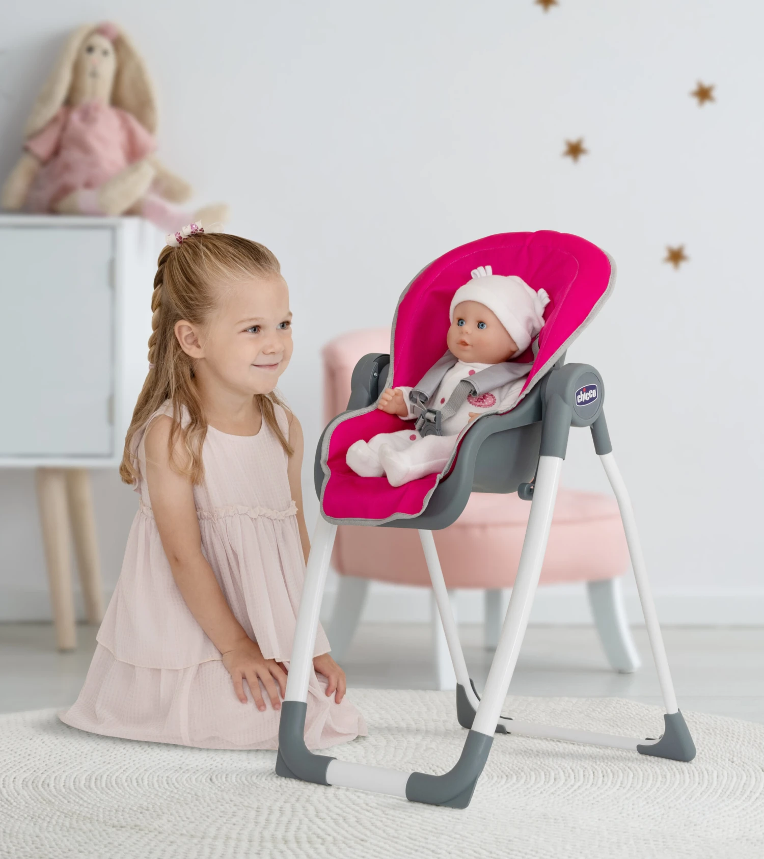 Chicco Junior 3in1 Feed N Play Highchair - Pink (3 - 6 Years) 4 Chicco Junior 3in1 Feed N Play Highchair - Pink (3 - 6 Years) - Image 2