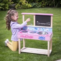 Peppa Pig Lil Wooden Mud Kitchen With Accessories - Pink (18m - 5 Years) -Best Baby Sale Store 1684787.INF 4