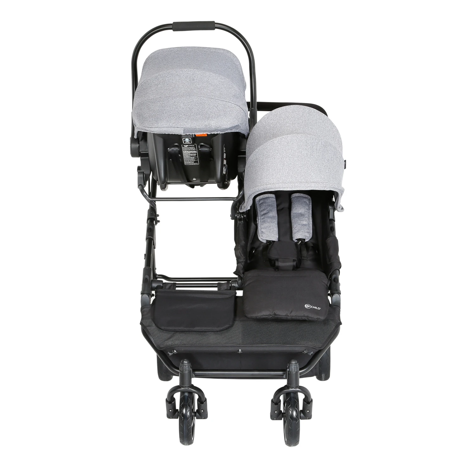 My Child Easy Twin Double Stroller Travel System (1 Car Seat) - Grey 6 My Child Easy Twin Double Stroller Travel System (1 Car Seat) - Grey - Image 4
