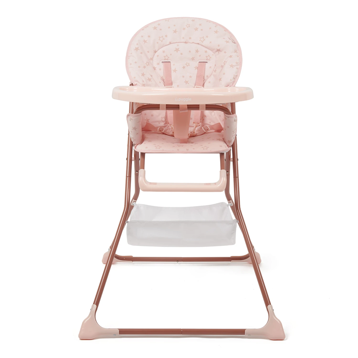 Puggle Dine & Go Luxe Baby Highchair - Scattered Stars Pink 4 Puggle Dine & Go Luxe Baby Highchair - Scattered Stars Pink - Image 2