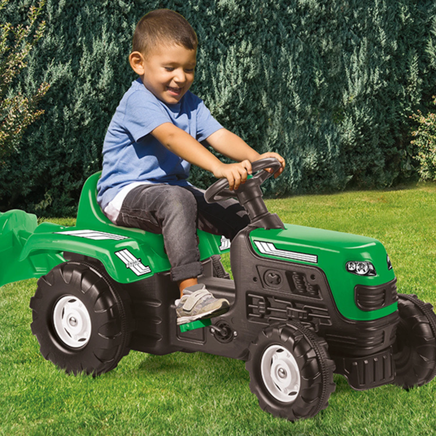 Dolu Ride-on Large Pedal Tractor With Trailer - Green (3 - 5 Years) 4 Dolu Ride-on Large Pedal Tractor With Trailer - Green (3 - 5 Years) - Image 2