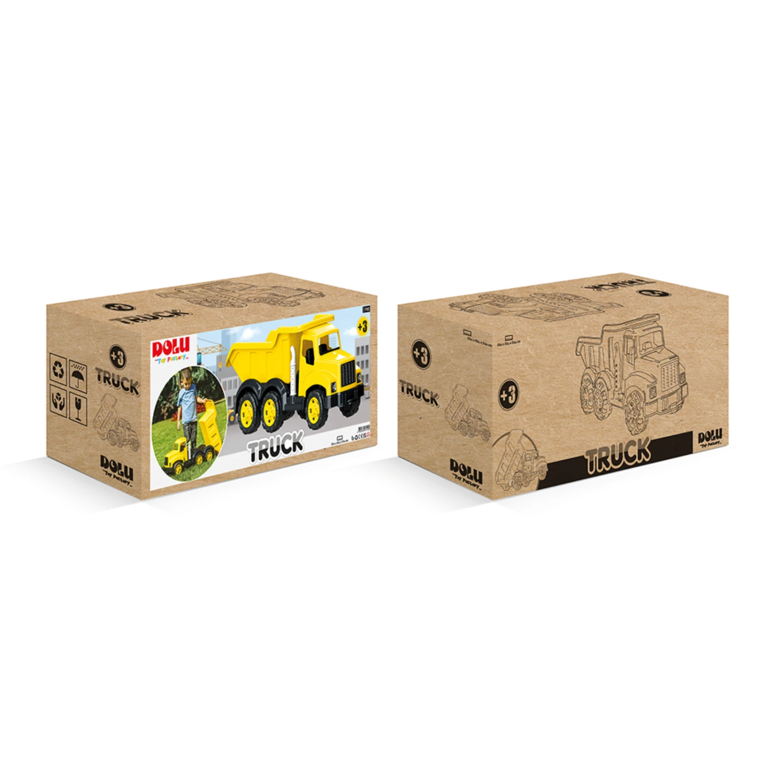 Dolu Giant (83cm) Construction Dump Truck - Yellow (3 - 6 Years) 4 Dolu Giant (83cm) Construction Dump Truck - Yellow (3 - 6 Years) - Image 2