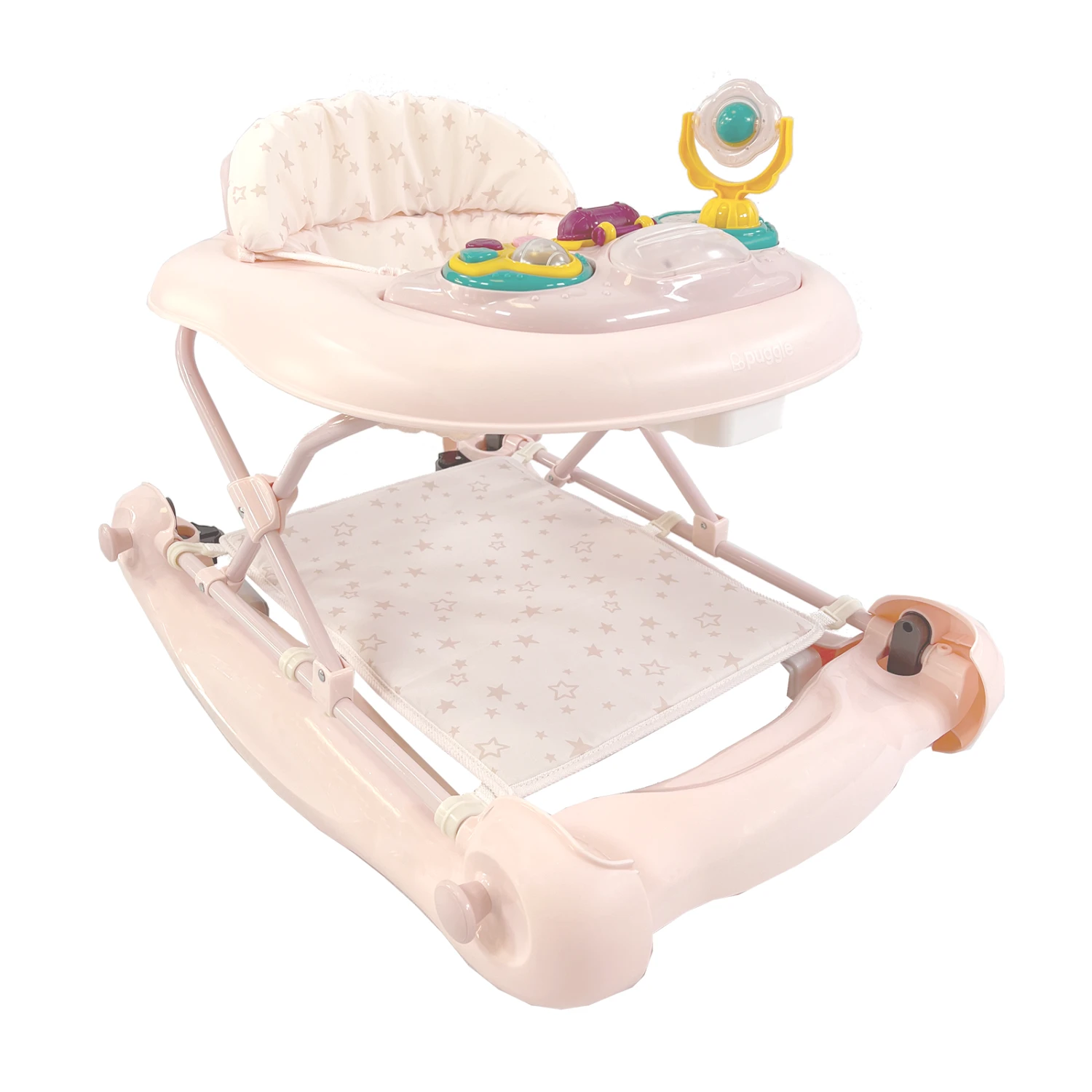 Puggle 3in1 Push, Walk & Rock Baby Walker - Scattered Stars Pink 4 Puggle 3in1 Push, Walk & Rock Baby Walker - Scattered Stars Pink - Image 2