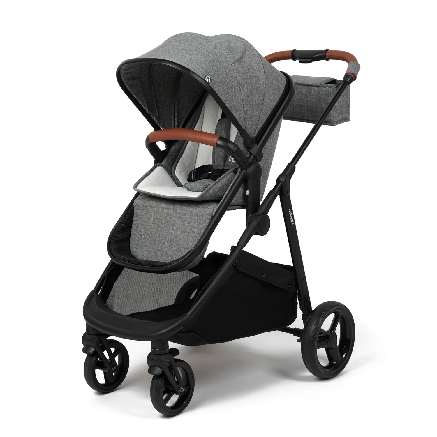 Puggle Monaco XT 3in1 Travel System With Organiser - Graphite Grey 4 Puggle Monaco XT 3in1 Travel System With Organiser - Graphite Grey - Image 2