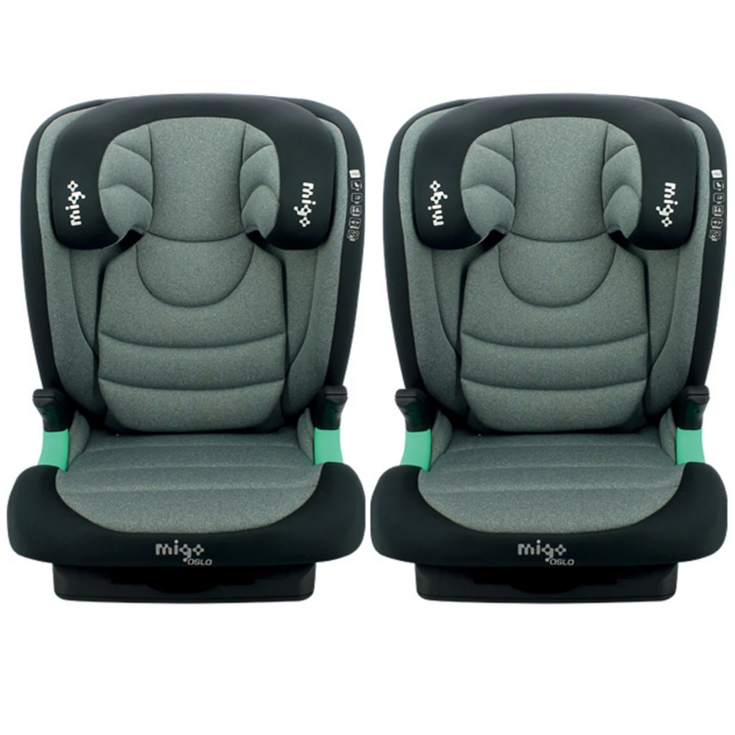 Migo Oslo Luxury I-Size 100-150cm Isofix Group 2,3 Car Seat (2 Pack) - Grey 3 Migo Oslo Luxury I-Size 100-150cm Isofix Group 2,3 Car Seat (2 Pack) - Grey