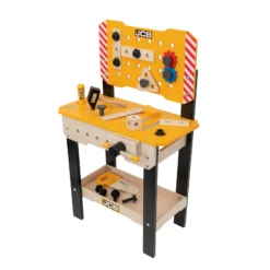 JCB 30 Piece Wooden Tool Workbench - Yellow (3 - 6 Years) -Best Baby Sale Store 3 122