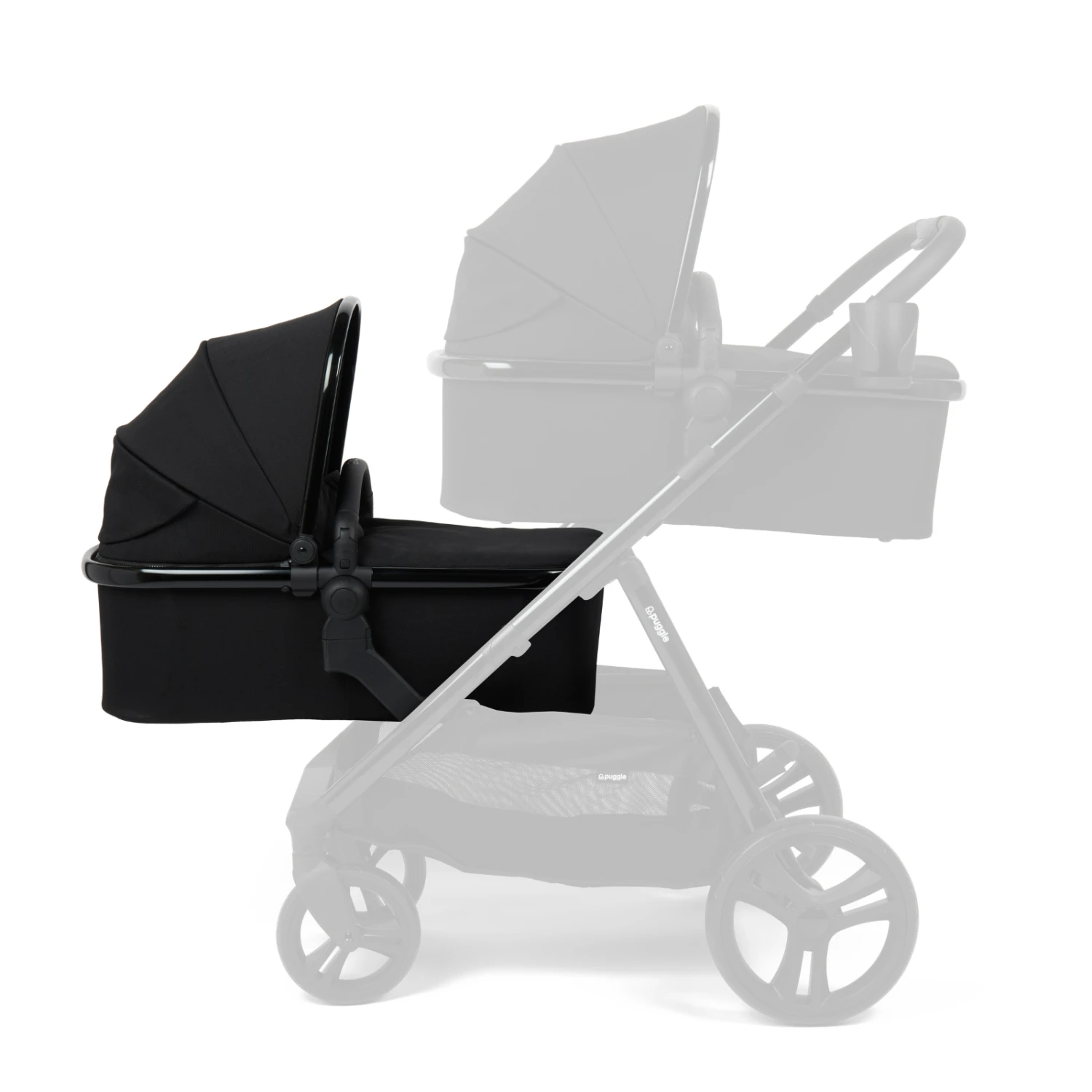 Puggle Memphis 3-in-1 Tandem Carrycot - Midnight Black 5 Puggle Memphis 3-in-1 Tandem Carrycot - Midnight Black - Image 3