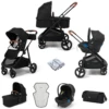 Puggle Monaco XT 3in1 Travel System With Organiser - Storm Black