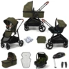 Puggle Monaco XT 3in1 I-Size Travel System With Changing Bag & ISOFIX Base - Forest Green 1 Puggle Monaco XT 3in1 I-Size Travel System With Changing Bag & ISOFIX Base - Forest Green -Best Baby Sale Store 3in1Green ChangingBagBase