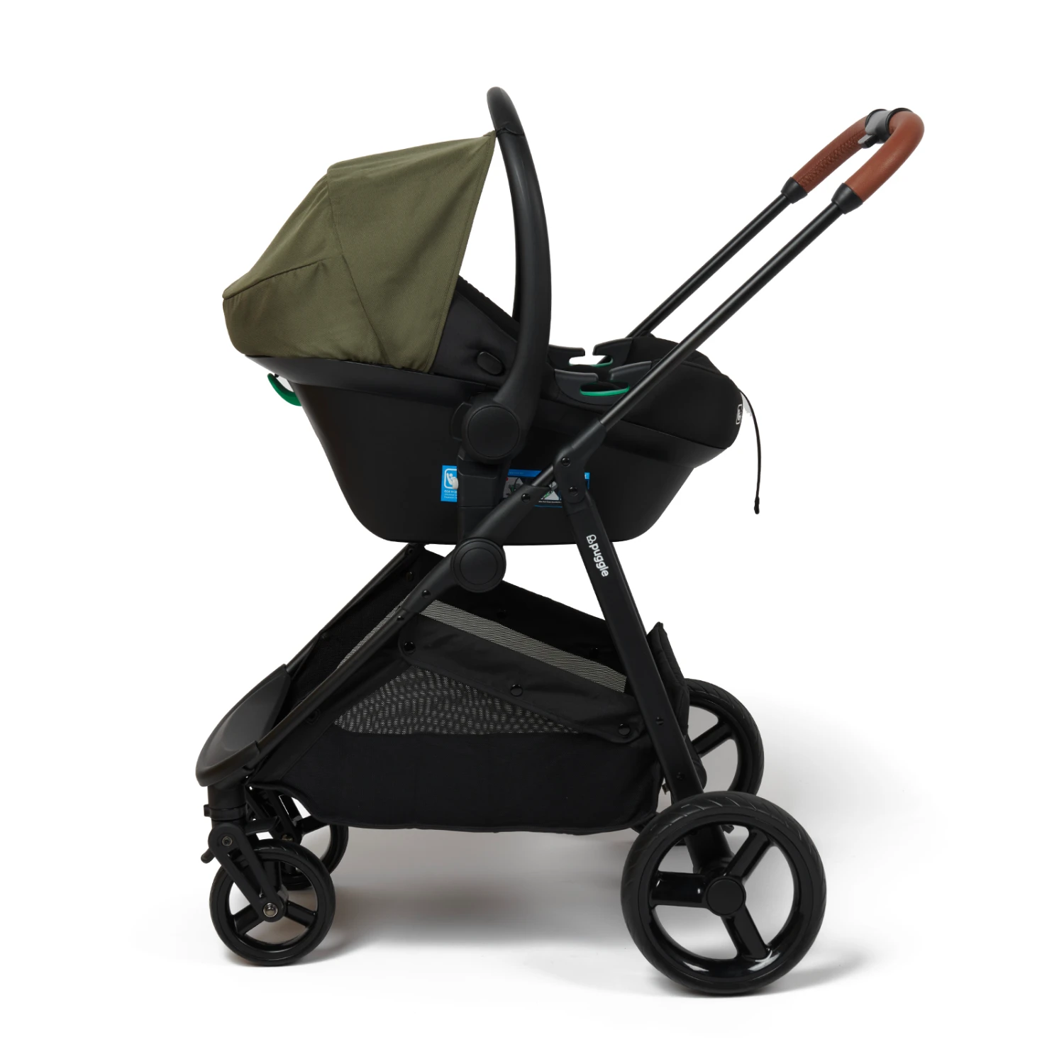 Puggle Monaco XT 3in1 I-Size Travel System With Changing Bag - Forest Green 6 Puggle Monaco XT 3in1 I-Size Travel System With Changing Bag - Forest Green - Image 4