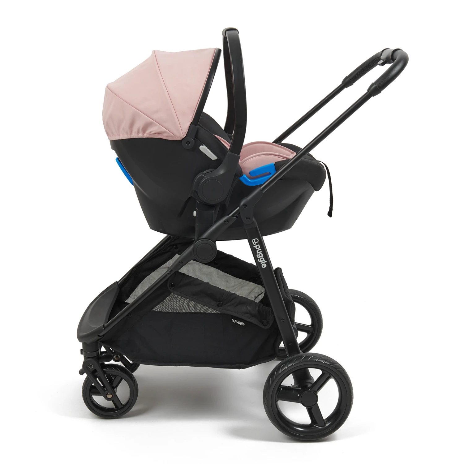 Puggle Monaco XT 3in1 Travel System With Organiser - Blush Pink 6 Puggle Monaco XT 3in1 Travel System With Organiser - Blush Pink - Image 4
