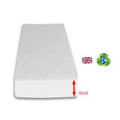 Puggle Chelford Sleigh Cot 5 Piece Nursery Furniture Set With Deluxe Maxi Air Cool Mattress - White -Best Baby Sale Store 4babyMaxiAir120x60