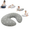 4Baby 4 In 1 Nursing / Breastfeeding / Pregnancy Pillow / Cushion - Grey / White Stars -Best Baby Sale Store 4babycuddles4in1nursingpillowgreywhitestarssversatile