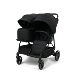 Puggle Urban City Easyfold Twin Double Pushchair + 2 Soft Carrycot - Storm Black -Best Baby Sale Store 5 10