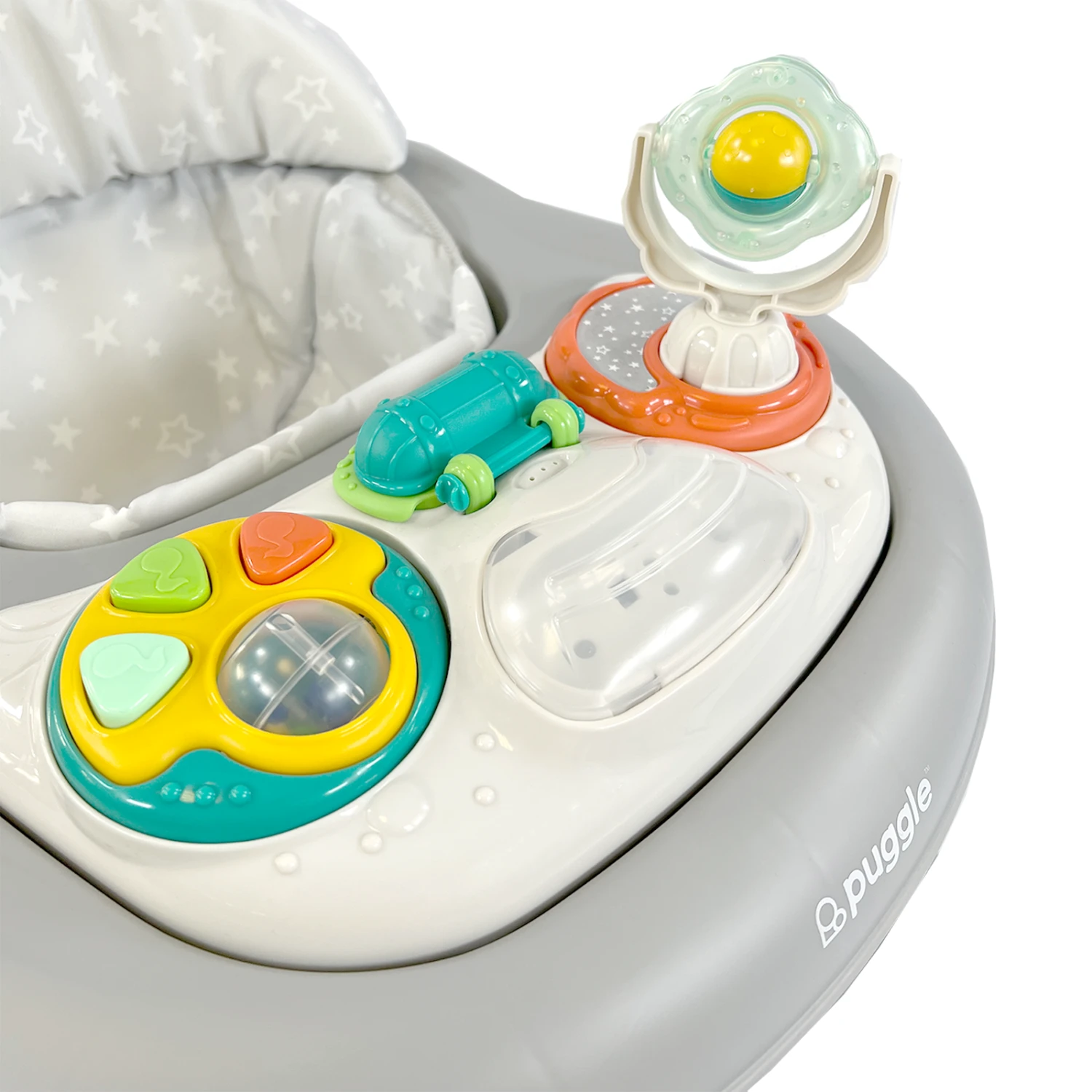 Puggle 3in1 Push, Walk & Rock Baby Walker - Scattered Stars Grey 8 Puggle 3in1 Push, Walk & Rock Baby Walker - Scattered Stars Grey - Image 6