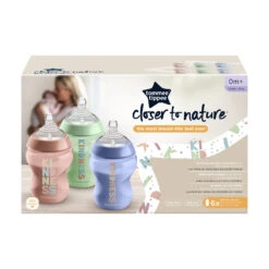 Tommee Tippee Closer To Nature 6 Pack (260ml) Unisex Baby Bottle Starter Set -Best Baby Sale Store 5010415227348 2