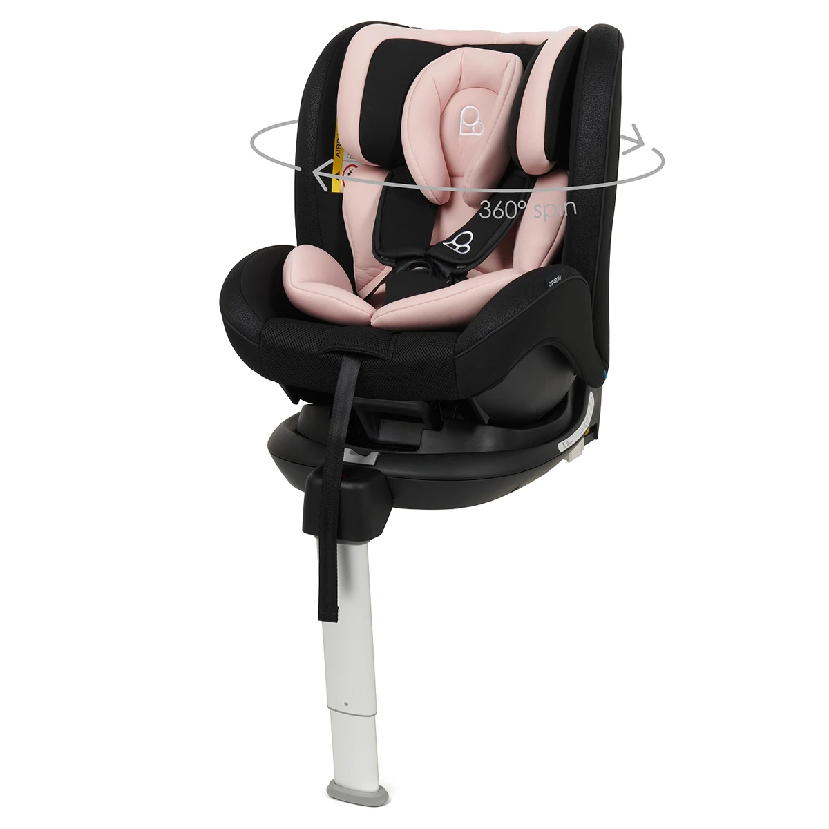 Puggle Safe Fit Luxe 360° Rotate ISOFIX Group 0+123 Car Seat - Blush Pink 9 Puggle Safe Fit Luxe 360° Rotate ISOFIX Group 0+123 Car Seat - Blush Pink - Image 7