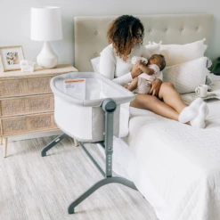 Mee-Go 2in1 Go-Sleeper Cot, Travel Cot & Side Crib - Grey -Best Baby Sale Store 6 67