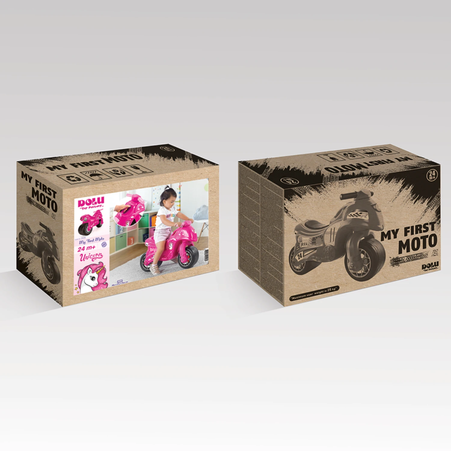 Dolu Unicorn My 1st Moto Balance Bike Ride On - Pink (2 - 4 Years) 8 Dolu Unicorn My 1st Moto Balance Bike Ride On - Pink (2 - 4 Years) - Image 6