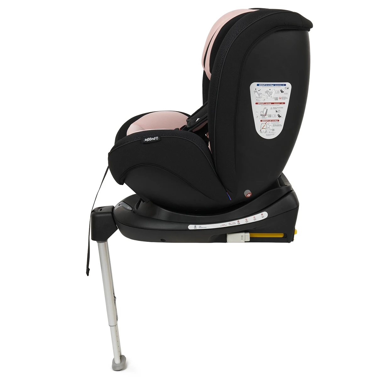 Puggle Safe Fit Luxe 360° Rotate ISOFIX Group 0+123 Car Seat (2 Pack) - Blush Pink 9 Puggle Safe Fit Luxe 360° Rotate ISOFIX Group 0+123 Car Seat (2 Pack) - Blush Pink - Image 7