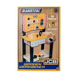JCB 30 Piece Wooden Tool Workbench - Yellow (3 - 6 Years) -Best Baby Sale Store 7 53