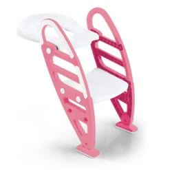 Dolu Toddler Toilet Training Seat & Step - White & Pink
