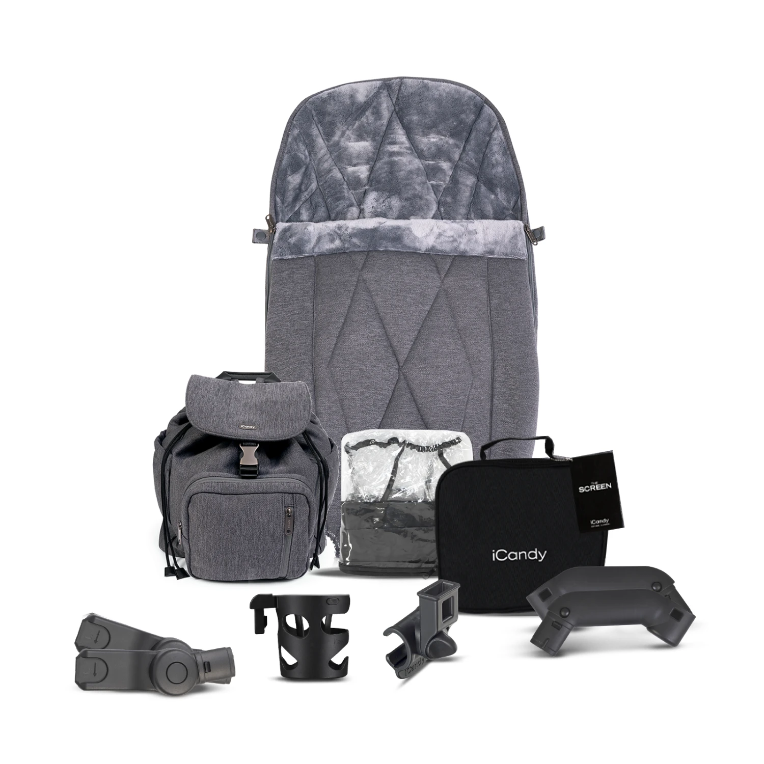 ICandy Orange 3 Complete 14 Piece Travel System Bundle With I-Level Car Seat & Rotating ISOFIX Base - Dark Slate Marl Phantom 4 ICandy Orange 3 Complete 14 Piece Travel System Bundle With I-Level Car Seat & Rotating ISOFIX Base - Dark Slate Marl Phantom - Image 2