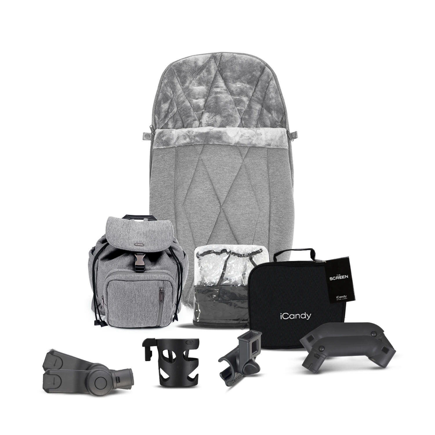 ICandy Orange 3 Complete 13 Piece Travel System Bundle With I-Snug 2 Car Seat - Light Grey Marl Phantom 4 ICandy Orange 3 Complete 13 Piece Travel System Bundle With I-Snug 2 Car Seat - Light Grey Marl Phantom - Image 2