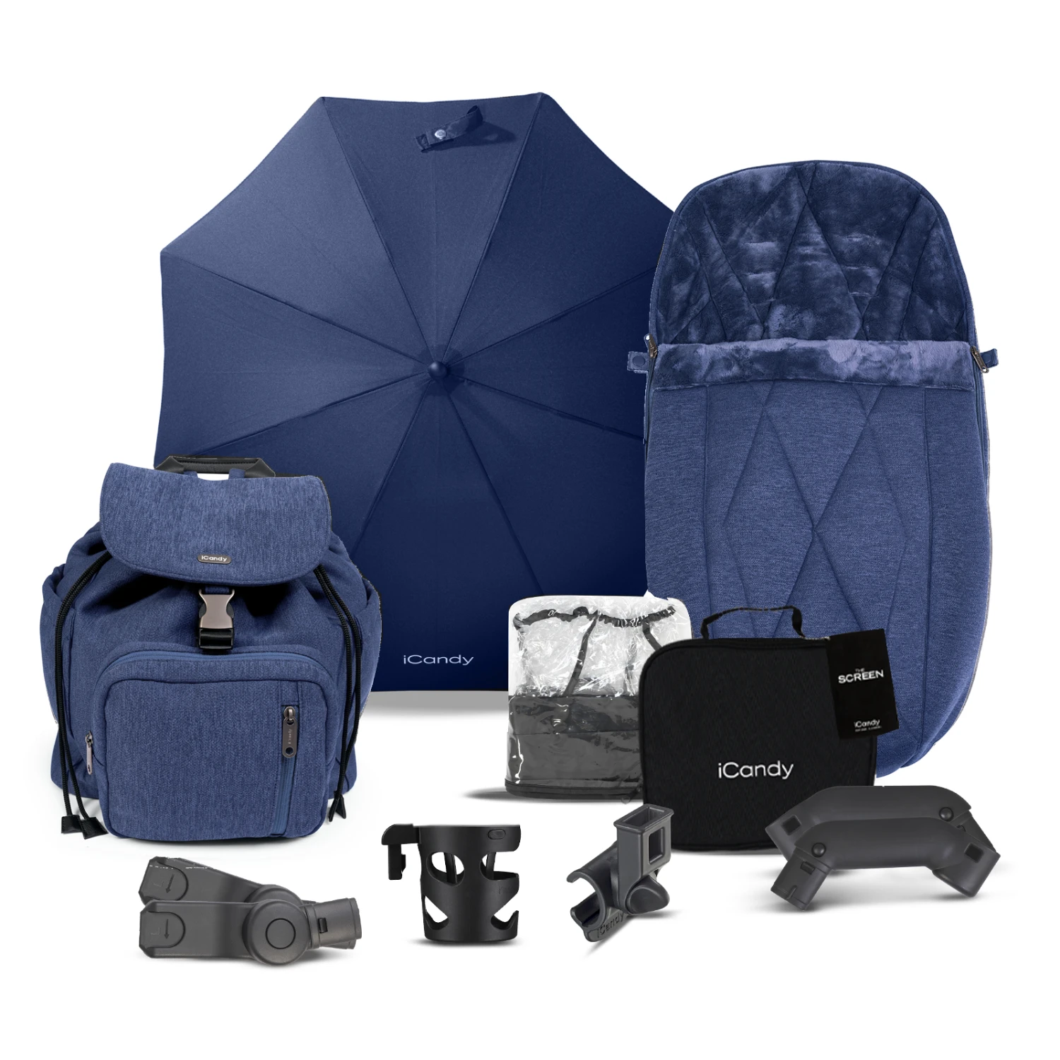 ICandy Orange 3 Complete 15 Piece Travel System Bundle With I-Snug 2 Car Seat & Parasol - Royal Blue 4 ICandy Orange 3 Complete 15 Piece Travel System Bundle With I-Snug 2 Car Seat & Parasol - Royal Blue - Image 2