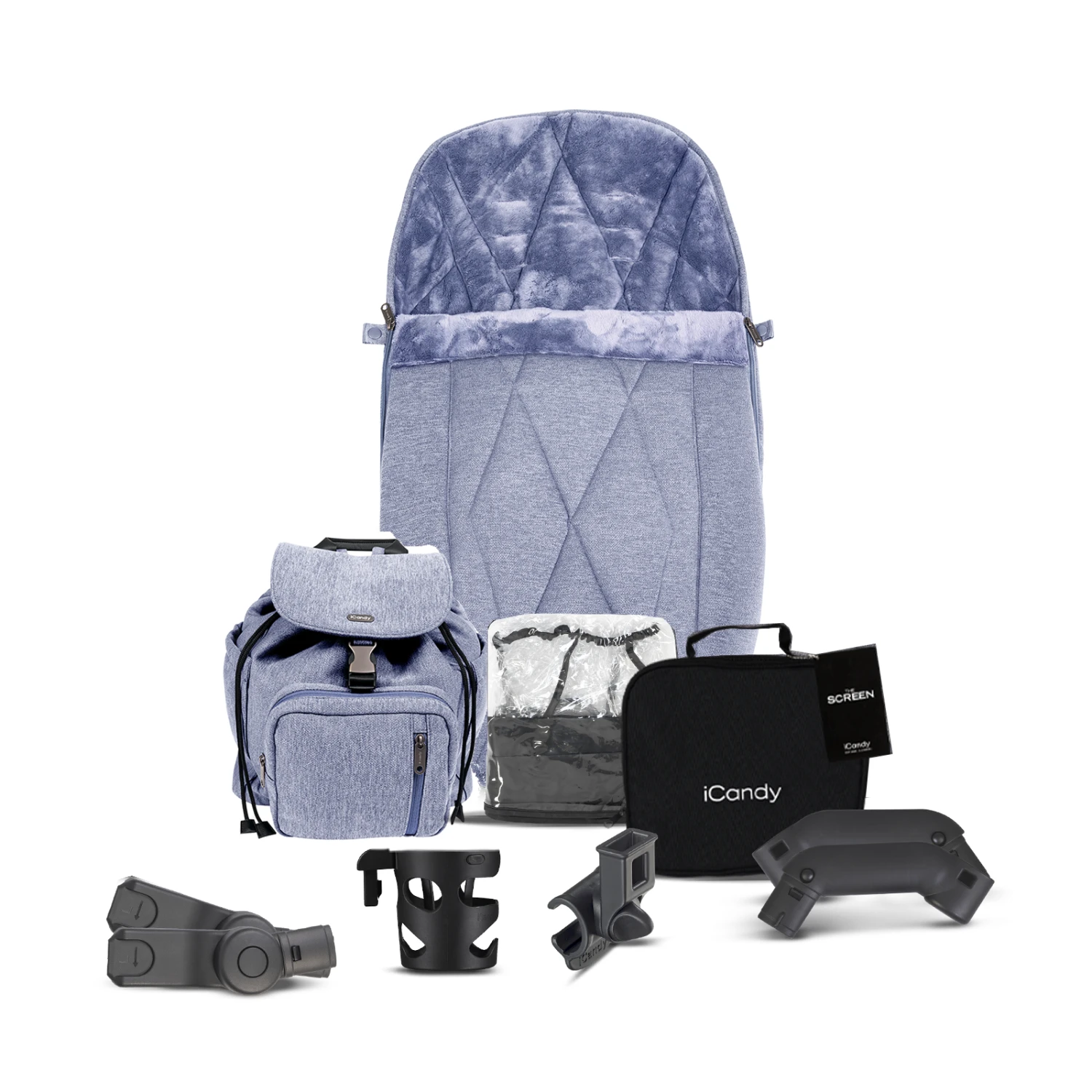 ICandy Orange 3 Complete 13 Piece Travel System Bundle With Cloud Z2 Car Seat - Mist Blue Marl Phantom 4 ICandy Orange 3 Complete 13 Piece Travel System Bundle With Cloud Z2 Car Seat - Mist Blue Marl Phantom - Image 2