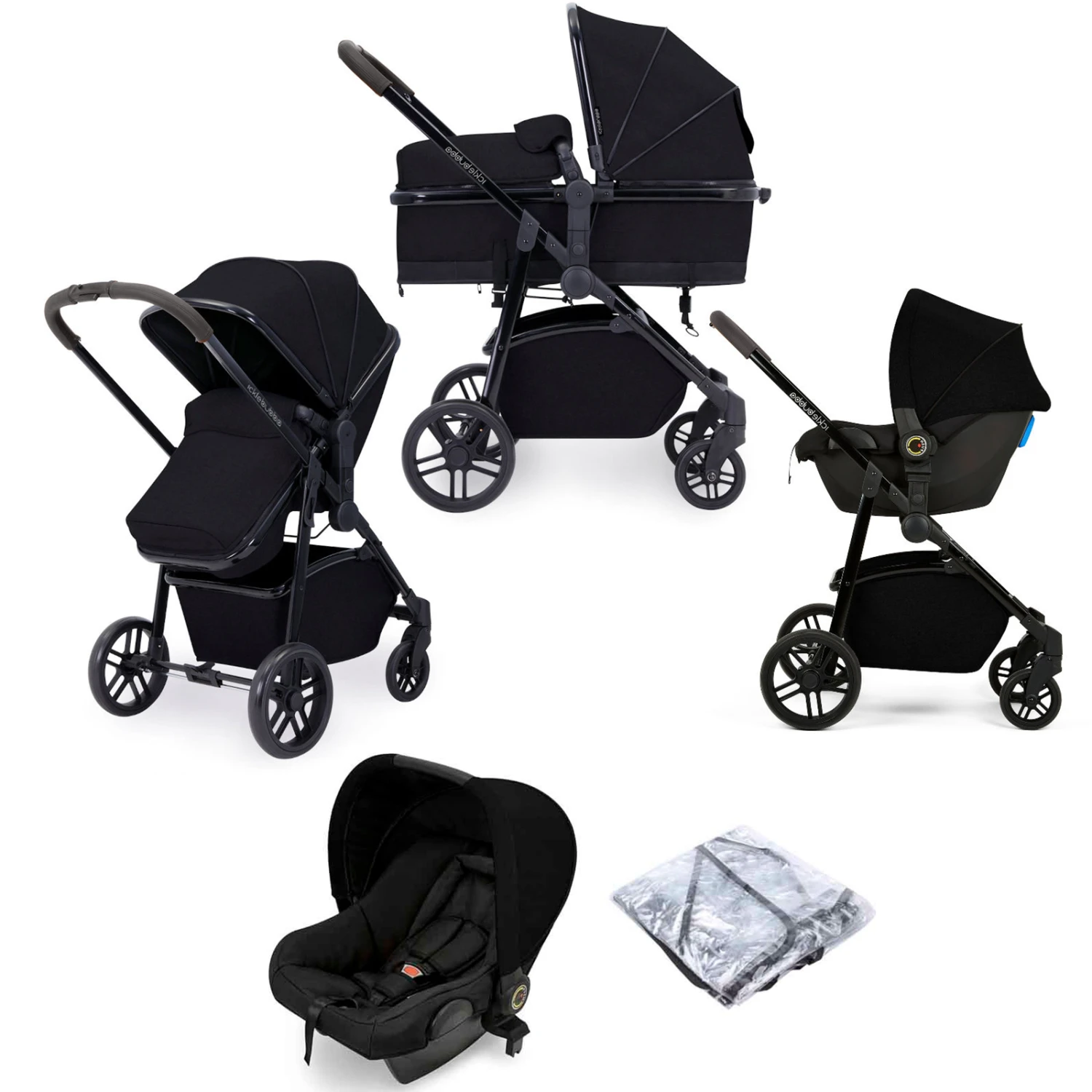 Ickle Bubba Zira Moon 3 In 1 (Astral) Travel System - Black 3 Ickle Bubba Zira Moon 3 In 1 (Astral) Travel System - Black