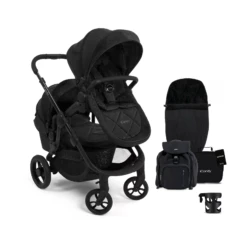 ICandy Orange 3 Double Pushchair & Carrycot Complete 19 Piece Summer Bundle - Black Crush