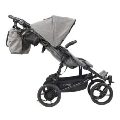Mountain Buggy Duet Luxury Twin Pushchair - Herringbone -Best Baby Sale Store DUETPR V3 herringbone 6 with satchel bag side 3
