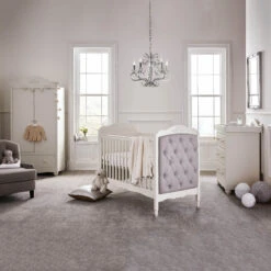 Mee-Go Epernay Cot Bed 4 Piece Nursery Furniture Set - Grey