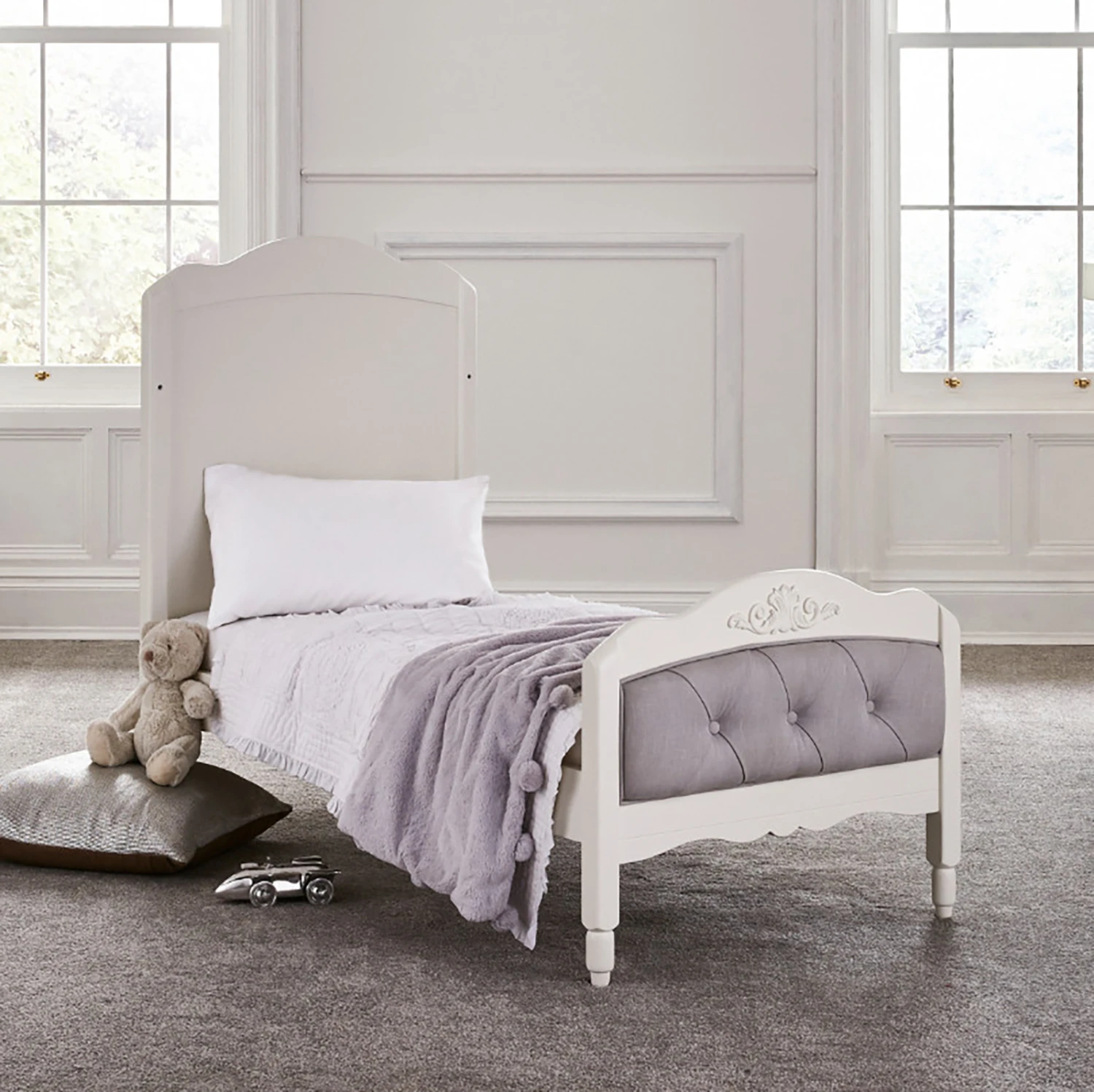 Mee-Go Epernay Cot Bed With Fibre Mattress - Grey 6 Mee-Go Epernay Cot Bed With Fibre Mattress - Grey - Image 4