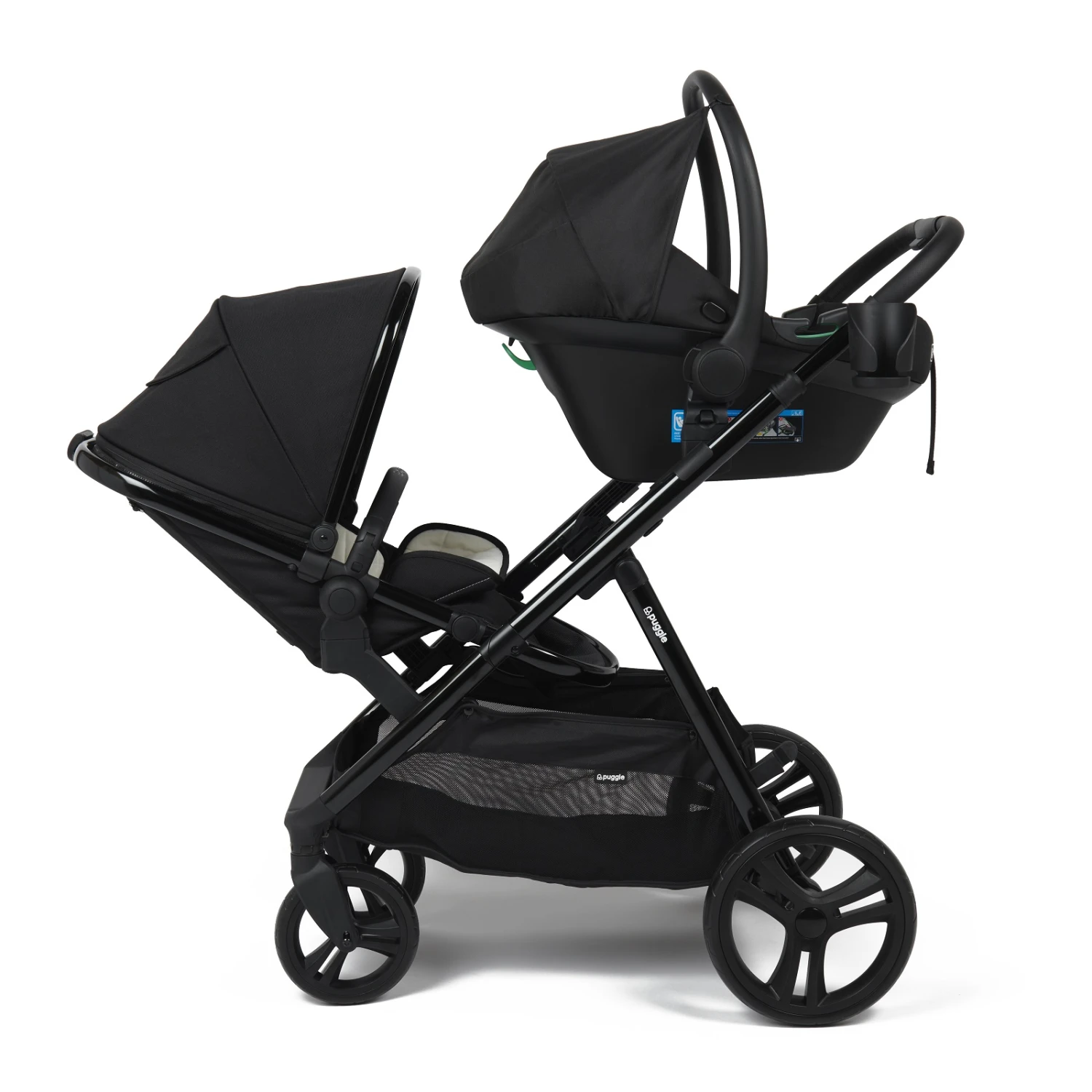 Puggle Memphis 3-in-1 I-Size Travel System - Midnight Black 5 Puggle Memphis 3-in-1 I-Size Travel System - Midnight Black - Image 3