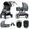 Mamas & Papas Flip XT2 6pc (i-Snug 2 + Lockton 0+123 Car Seat) Travel System With Carrycot - Fossil Grey -Best Baby Sale Store GreyHero 1