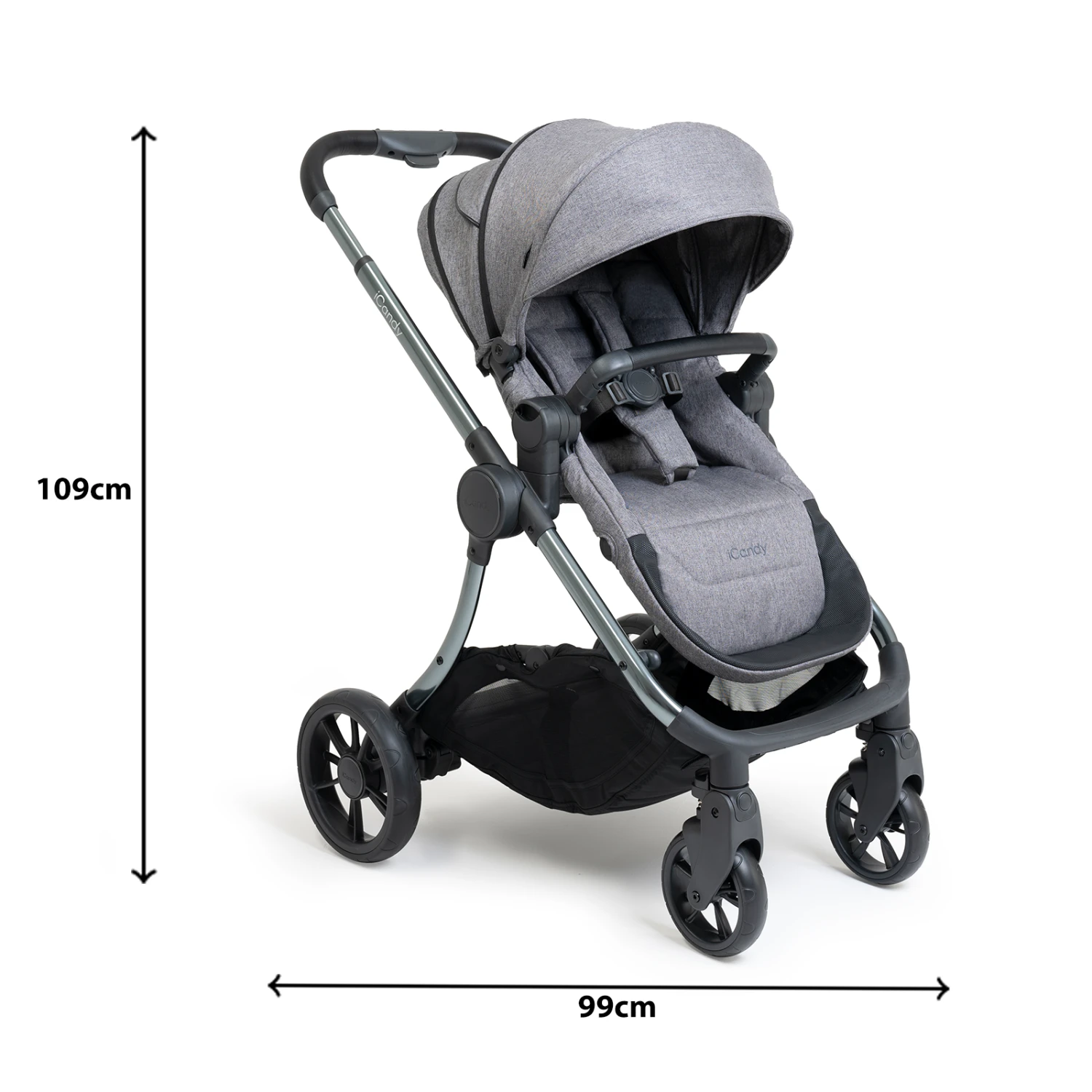 ICandy Lime Lifestyle (i-Level) Travel System Summer Bundle With LX 2 ISOFIX - Charcoal 4 ICandy Lime Lifestyle (i-Level) Travel System Summer Bundle With LX 2 ISOFIX - Charcoal - Image 2