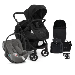 ICandy Orange 3 Double With Cloud Z2 Car Seat Complete 20 Piece Travel System Summer Bundle - Black Crush