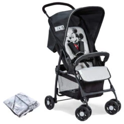 Hauck Disney Sport Pushchair Stroller With Raincover - Mickey Stars Grey