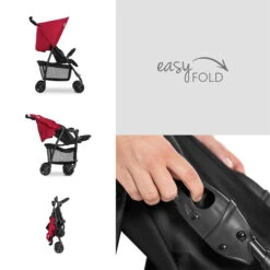 Hauck Sport Pushchair Stroller With Raincover - Red -Best Baby Sale Store HauckSportPushchairRed4