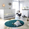 Puggle Henbury Cot Bed 5 Piece Nursery Furniture Set With Mini Uno Essential Spring Cot Bed Mattress - White 140 X 70cm - White & Grey -Best Baby Sale Store HenburyWhiteanddrawerwithGreyWhitedresser 1