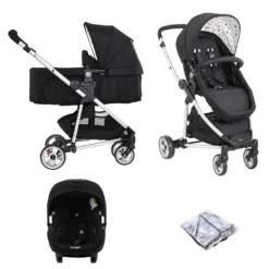 My Child Floe Convertible 2 In 1 Pram Pushchair With Alston Car Seat - Black